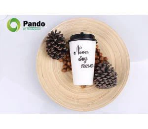 Cwpanau poeth papur compostadwy eco-gyfeillgar